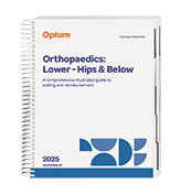 image of 2025 Coding Companion® for Orthopaedics: Lower – Hips &amp; Below (Spiral)